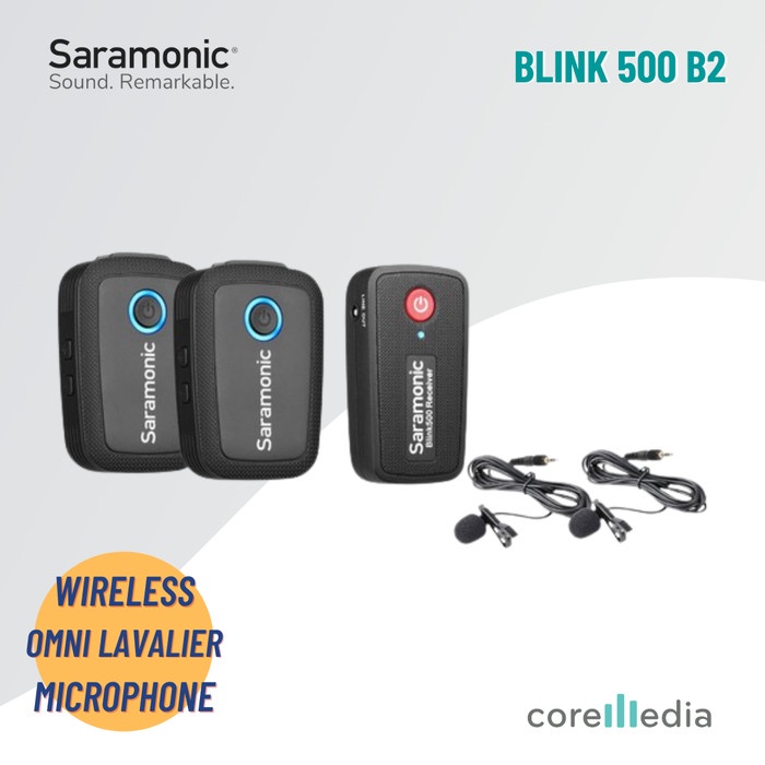 Saramonic Blink 500 B2 ( TX+TX+RX ) Wireless Omni Lavalier Microphone