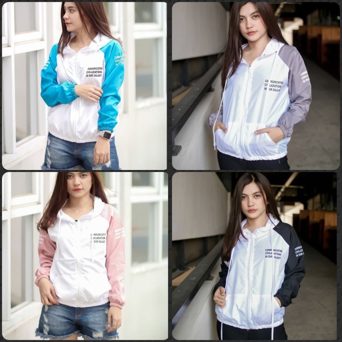 satelite jaket parasut kekinian/jaket wanita bahan tipis/jaket parasit