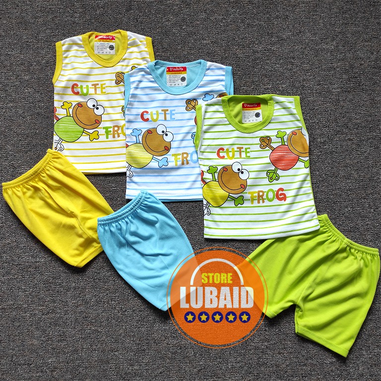 [SPY-DN05] LUBAID STORE, [TERMURAH, ORI] Setelan Baju Bayi 3-18 Bulan D’NOORFA, DNOORFA Kaos Kutung-4