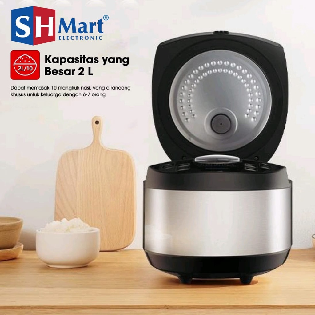 RICE COOKER PENANAK NASI ELEKTRIK TAHAN PANAS 48 JAM SW-RCEB1 SWRCEB1 KAPASITAS 2 LITER SAMONO GARANSI RESMI (MEDAN)