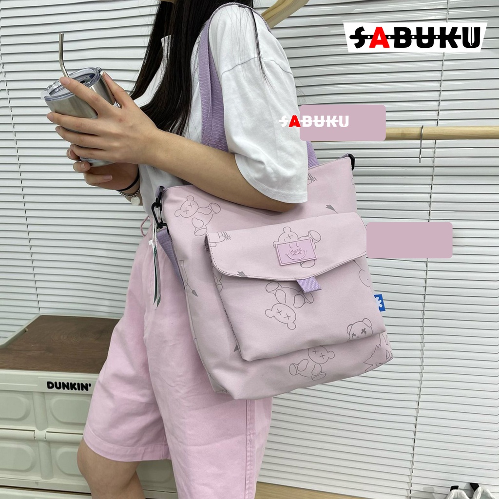 Totebag Resleting Wanita Korea Totebag Fashion KoreaTas Sekolah Wanita Tas Selempang -254