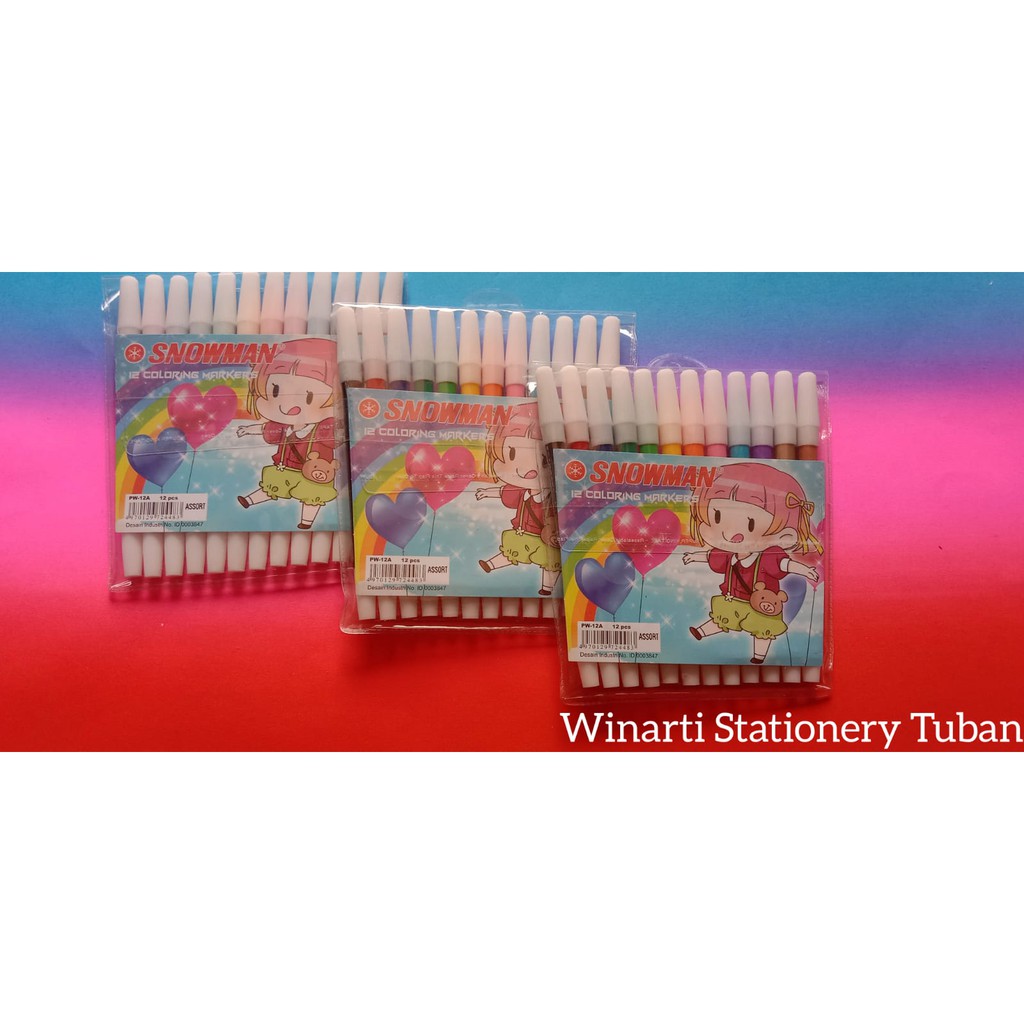 

Spidol 12 warna Snowman