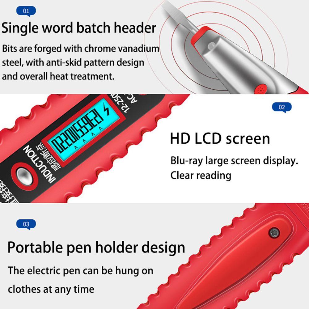 Pineapple Tester Pen ANENG LCD Display Pensil Tester Induksi Non Kontak