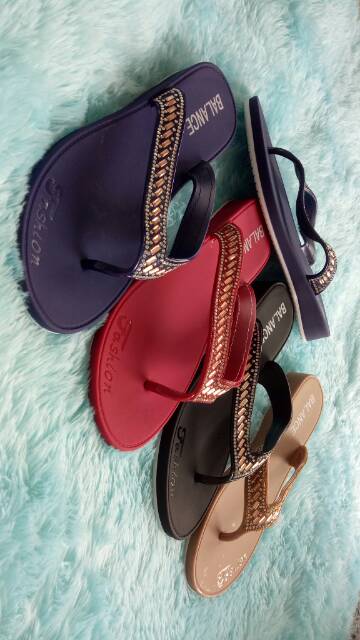 Sandal Jepit Jelly Shoes Blink Mutiara Balance