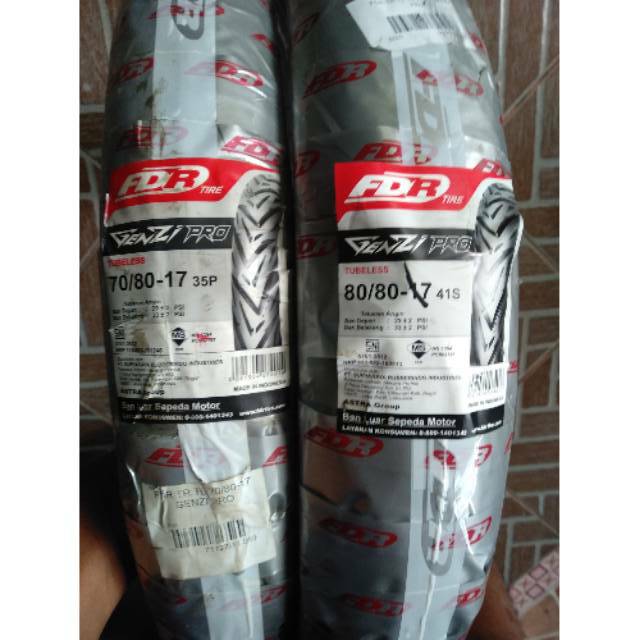 Paket ban tubles fdr genzi/pro 70/80+80/80.17 free pentil for all motor bebek honda.yamaha