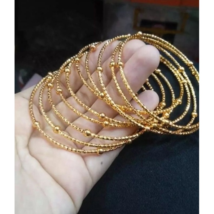 Gelang Keroncong isi 3 & 6  Xuping Lapis Emas Gold terlaris