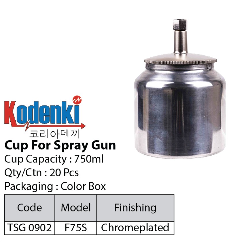 Spray Gun Cup F75S Kodenki / Tabung Spraygun Bawah by BENZ WERKZ