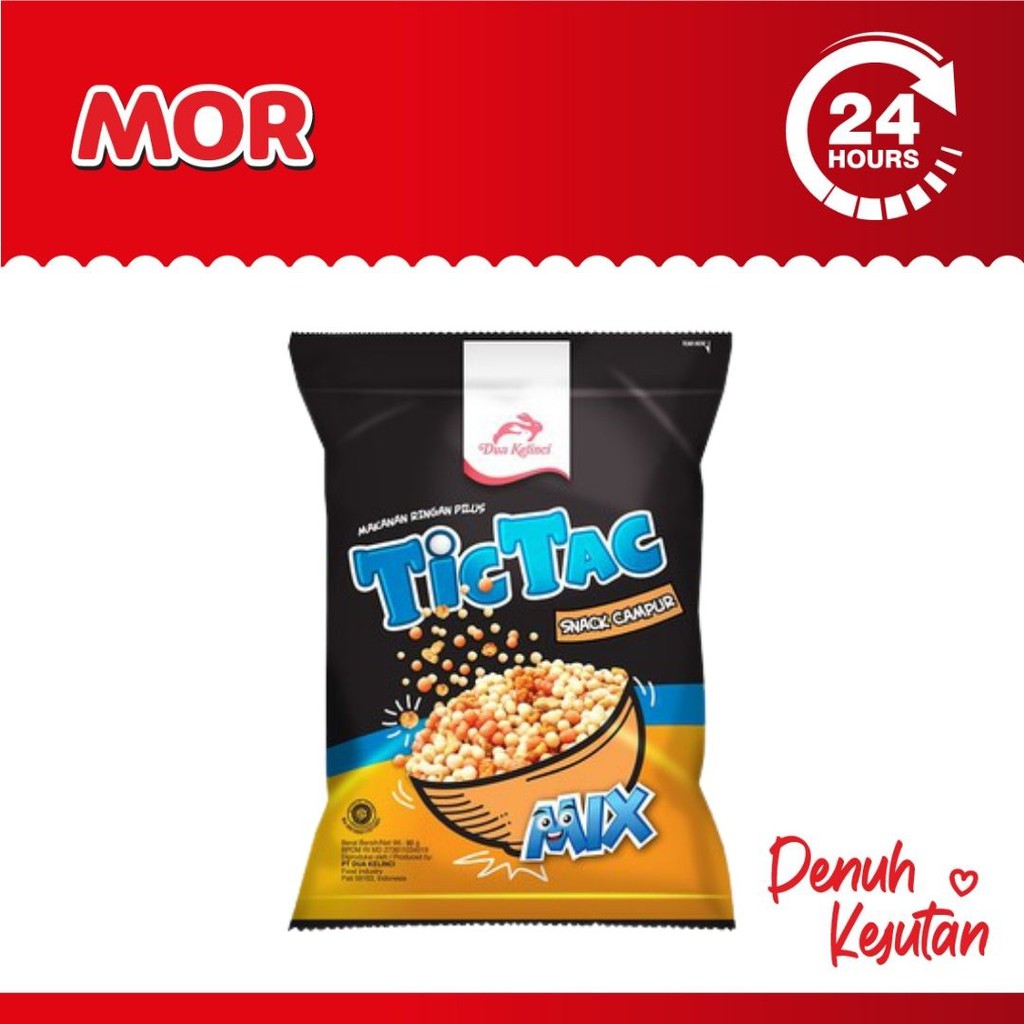 

DUA KELINCI Tic Tac Mix Snack Pilus Campur 90 gr