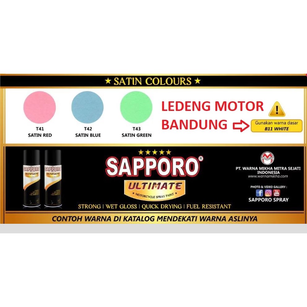 ULTIMATE Mettalic Metalik Metalic Satin Colours Cat Pylox Sapporo Sekelas Samurai Paint