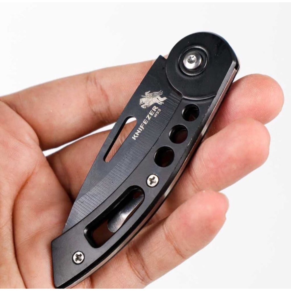 TERMURAH!!! Pisau Lipat Mini / Portable Knife Survival W33 (Hitam)