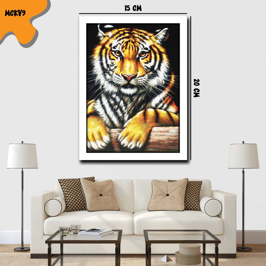 Pajangan Hiasan Dinding Lukisan Macan Harimau Dekorasi Rumah Wall Decor  Poster Aesthetic