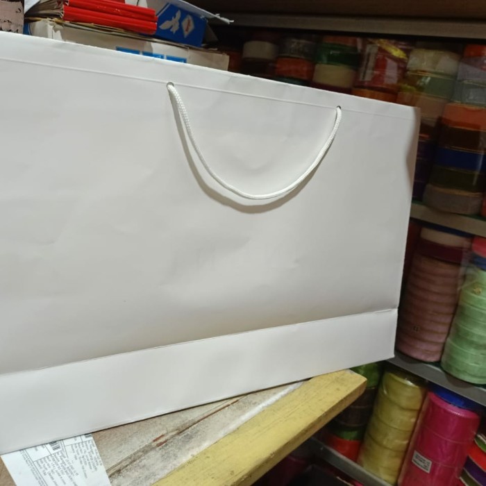 

✨ BISA COD ✨ paper bag bronis polos putih murah meriah