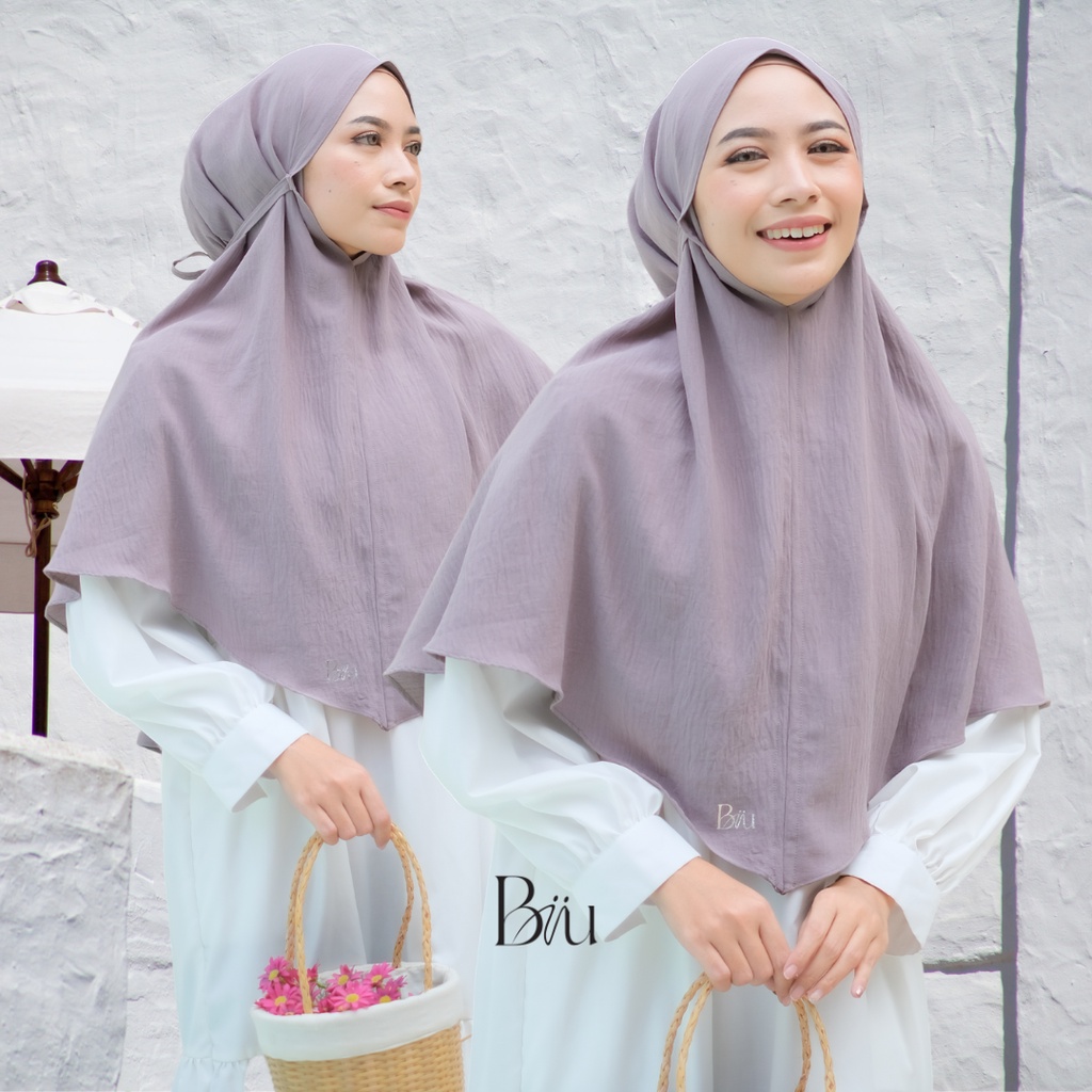 Biiu Hanna Bergo Instan | Hijab Instan Crinckle