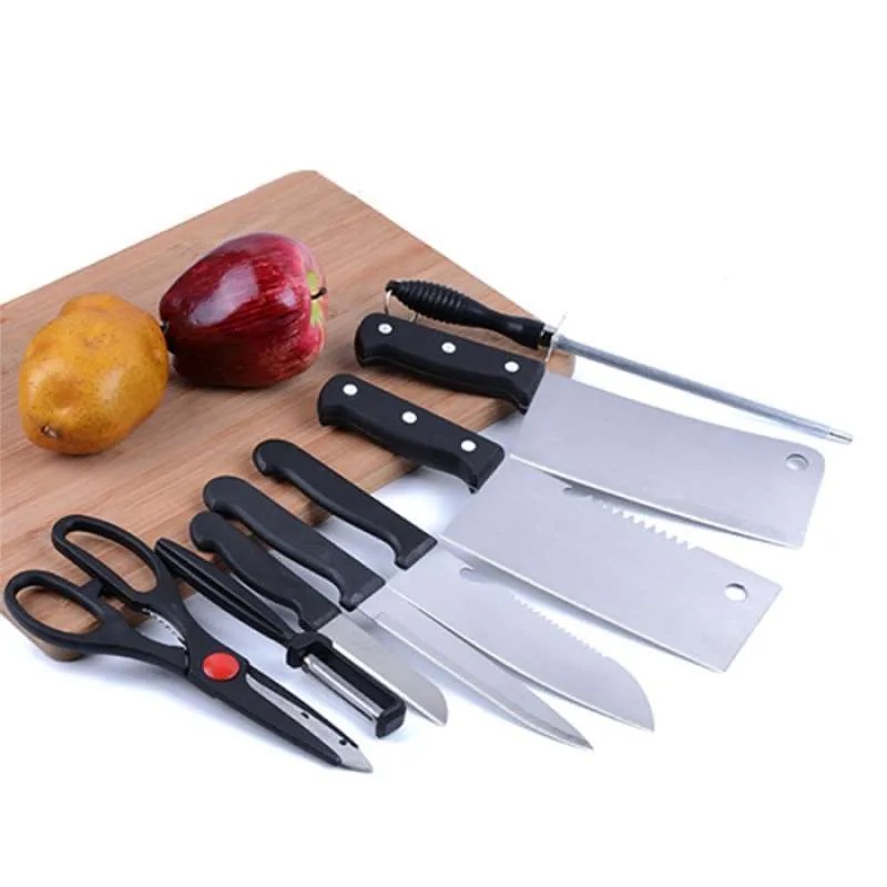 Set Lengkap Pisau Dapur Plus Gunting isi 8pcs