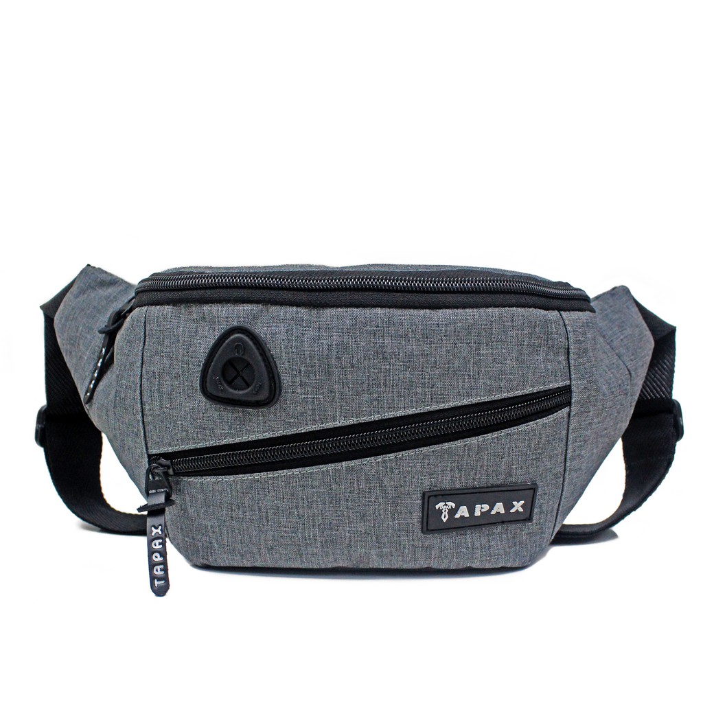 TAPAXCO Tas slempang sleting waitsbag miring Tapax original FREE PIN SMILE