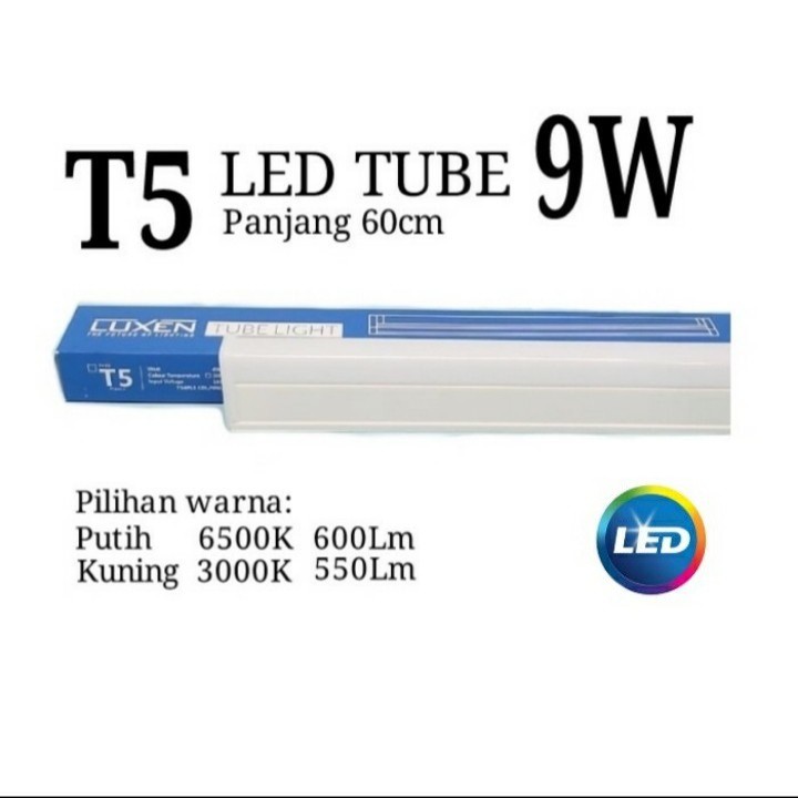 Luxen Lampu Led Tube T5 9w Bergaransi 1 Set Komplit 60cm T5 9 Watt 9 W