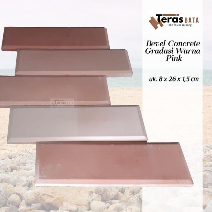 Bata Tempel Bevel Concrete Gradasi Pink tools