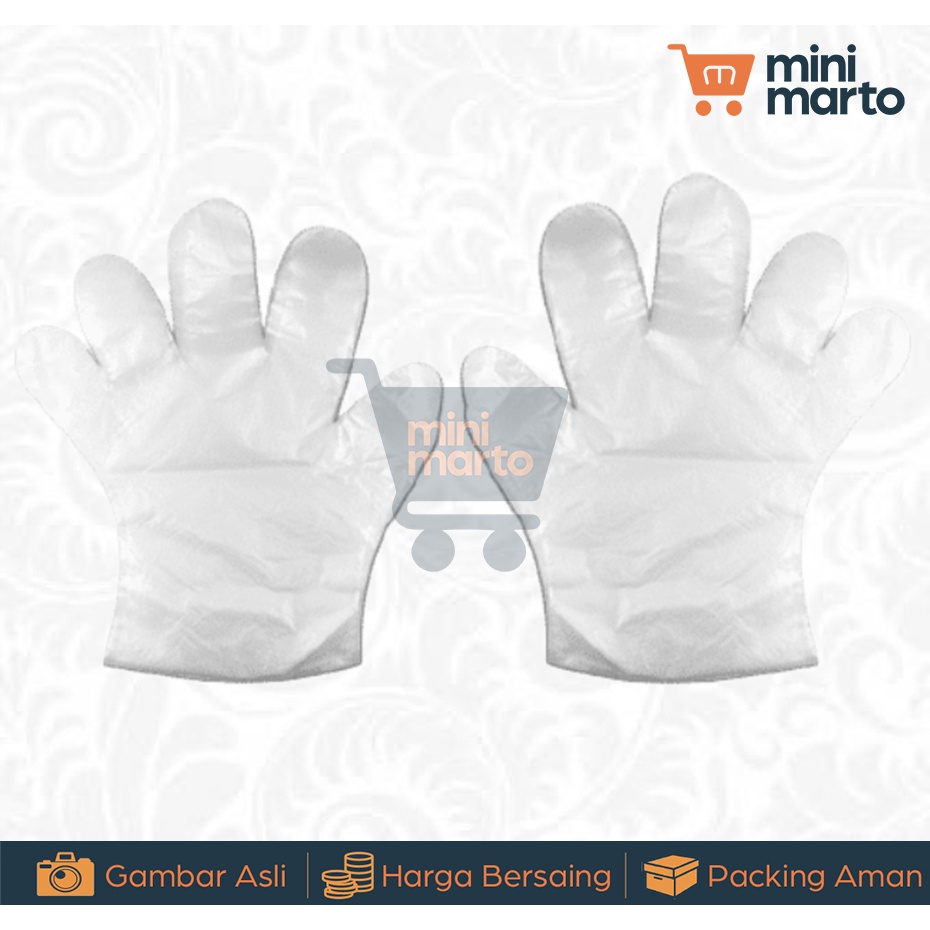 Sarung Tangan Plastik ASTA isi 100pcs / Sarung Tangan Perawatan Kecantikan Salon / Hand Glove Plastic - Minimarto