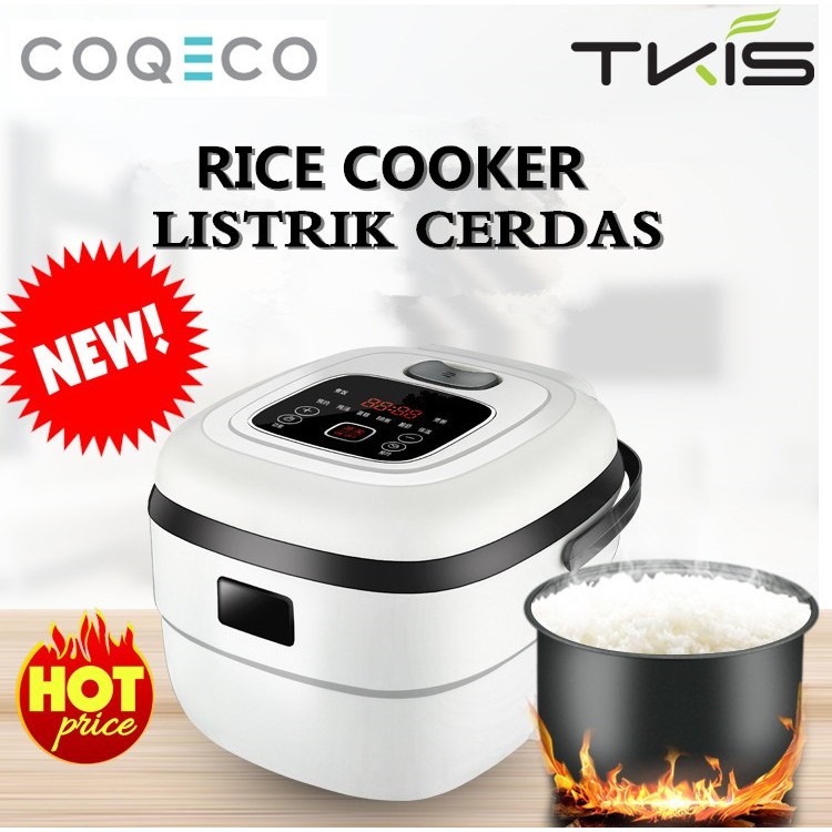 COQUCO 019 Rice Cooker listrik cerdas AIR Dan Beras 1 L Pemanas Penanak