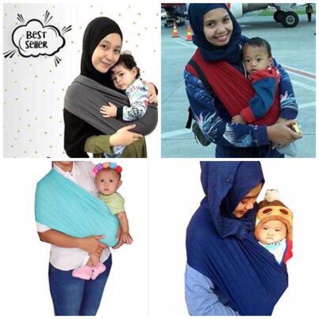 Gendongan bayi Baby GEOS Gendongan kaos BianS OriginaL AsLi Size S M L XL tanpa ikat tanpa sling