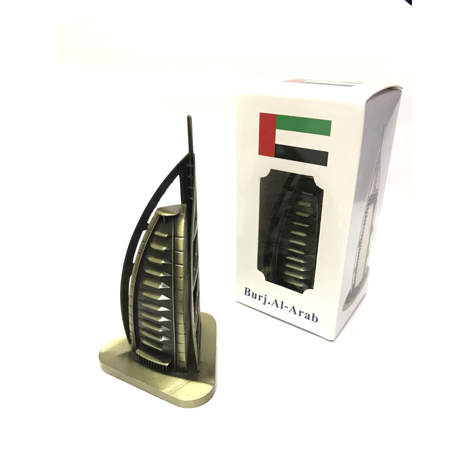 Pajangan Miniatur Burj. Al-Arab Burj Al Arab Dubai Arab 15 cm