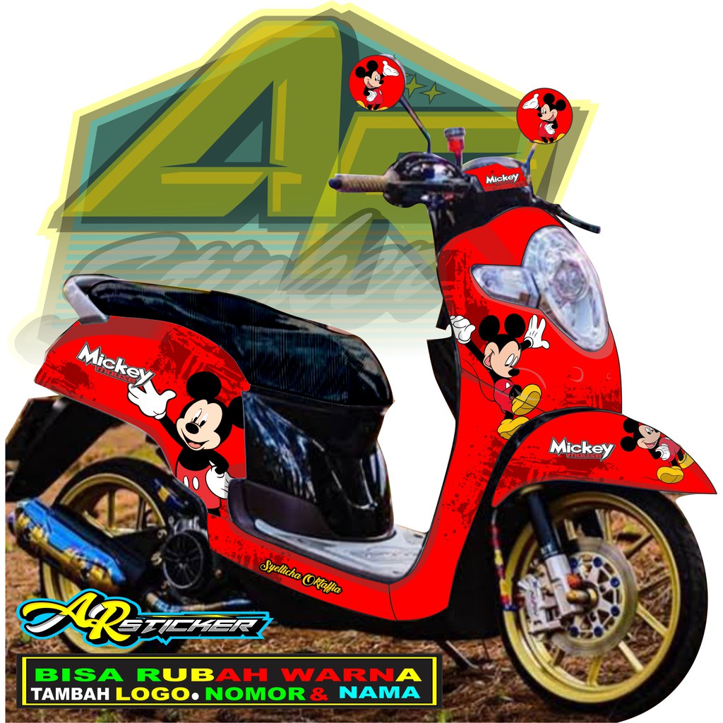 Decal scoopy Decal Scoopy full body Full Blok Decal Scopy Dekal New Fi 2019 2020 2018 Mickey Mouse