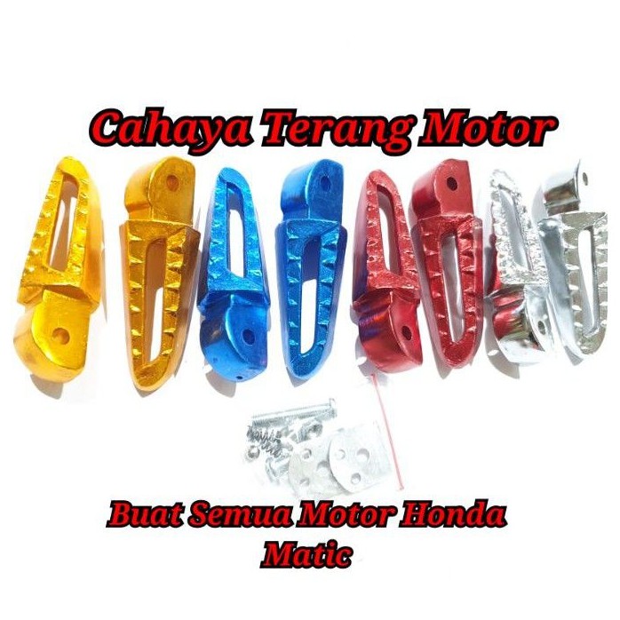 STEP BELAKANG FOOTSTEP PIJAKAN CNC MATIC HONDA , BEAT , SCOOPY , VARIO 110 125 150 , GENIO , SPACY