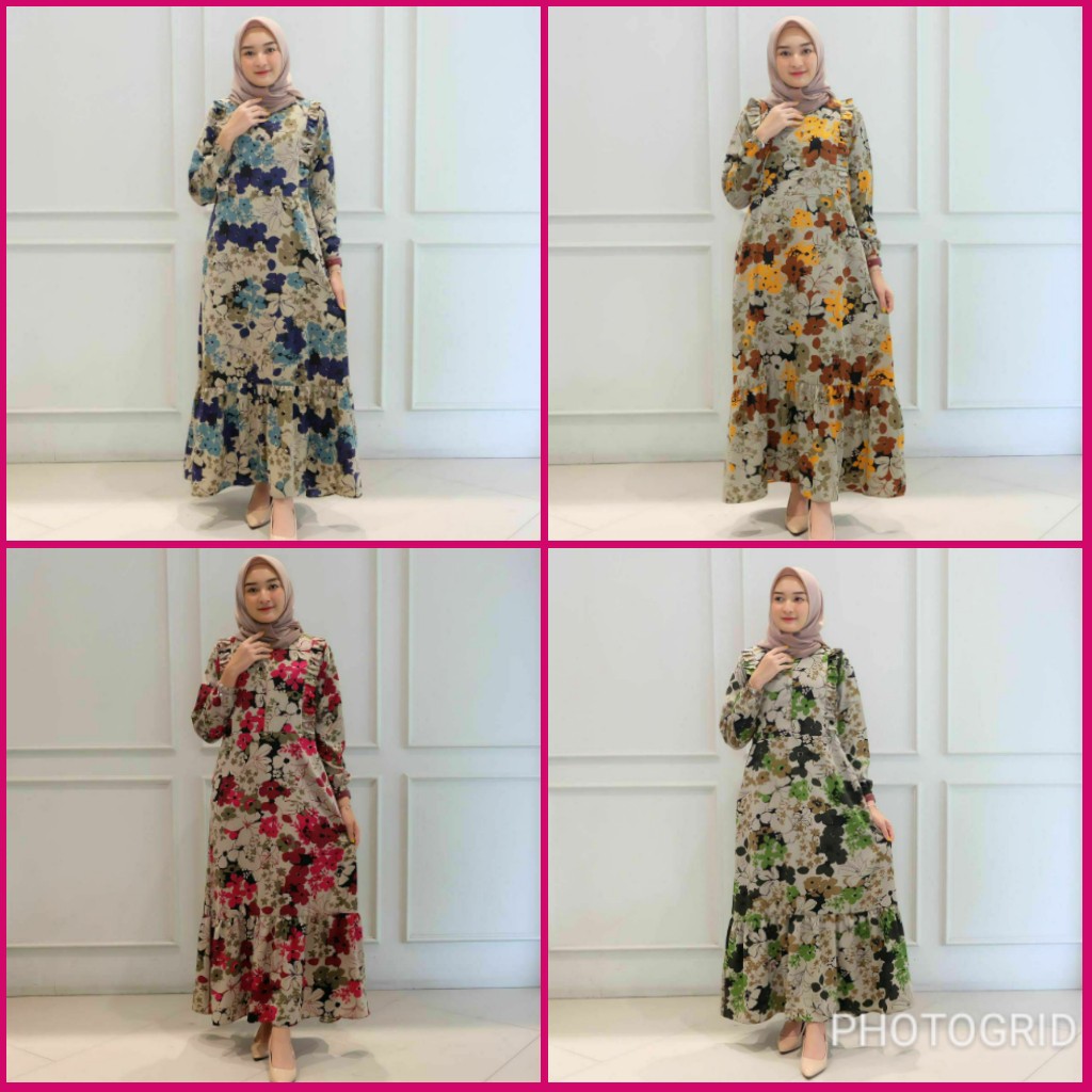 GAMIS ORI / GAMIS MONALISA IMPORT / AKSEN REMPEL DI DADA DAN BAWAH GAMIS