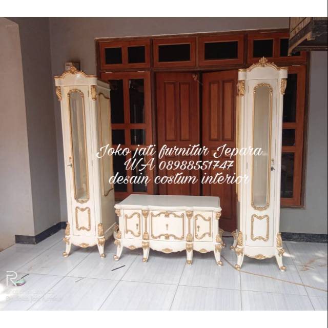 Bufet pajangan mini (bufet hias kayu jati)