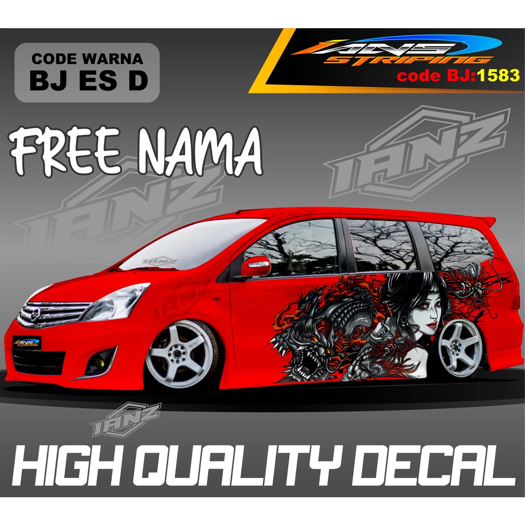 STIKER DECAL MOBIL GRAND LIVINA MOTIF BEST SELLER  / STIKER MOBIL TERIOS XPANDER NEW DESAIN / VARIASI STIKER MOBIL AVANZA XENIA