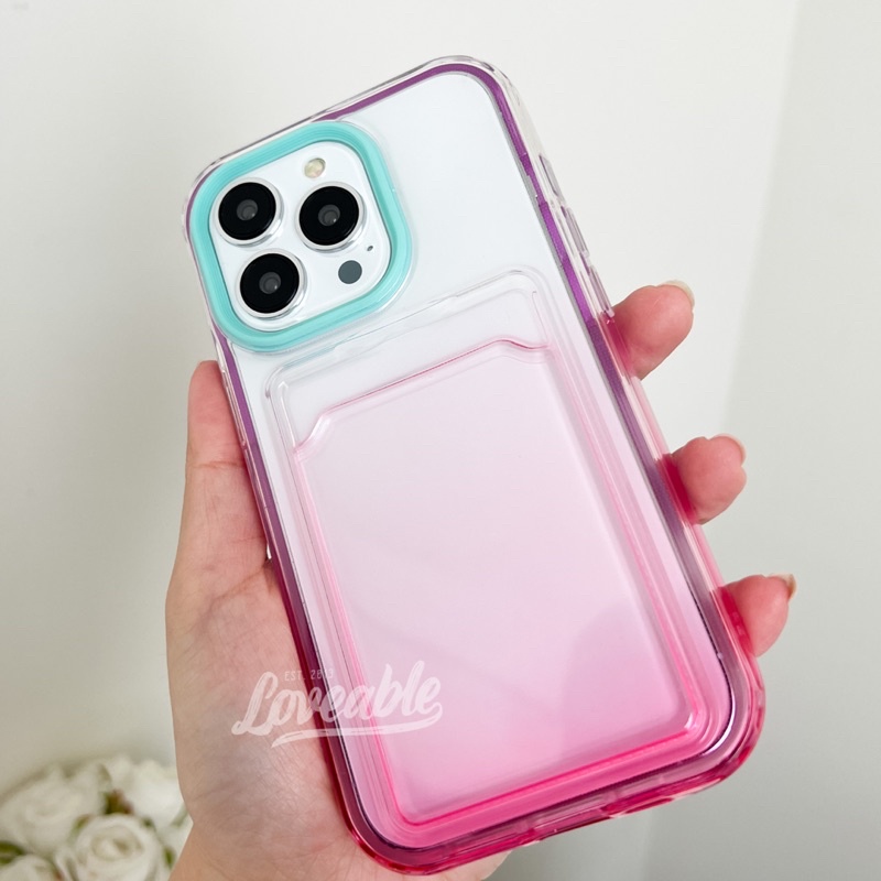 card holder ombre case iphone 7 8 pls x xs xr xs max 11 12 13 pro max