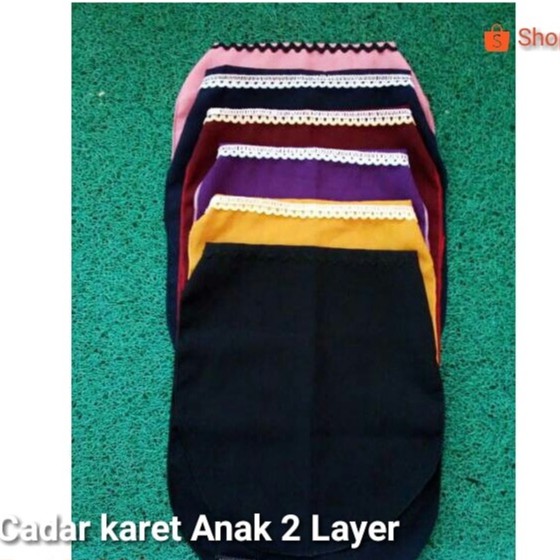 [BRAND HUSNA HIJAB] Cadar Karet 2 Layer Renda Anak / Cadar Anak 2 Layer