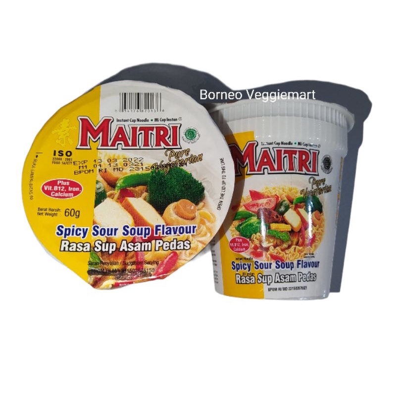 Maitri Cup Rasa Sup Ayam Pedas Vegetarian