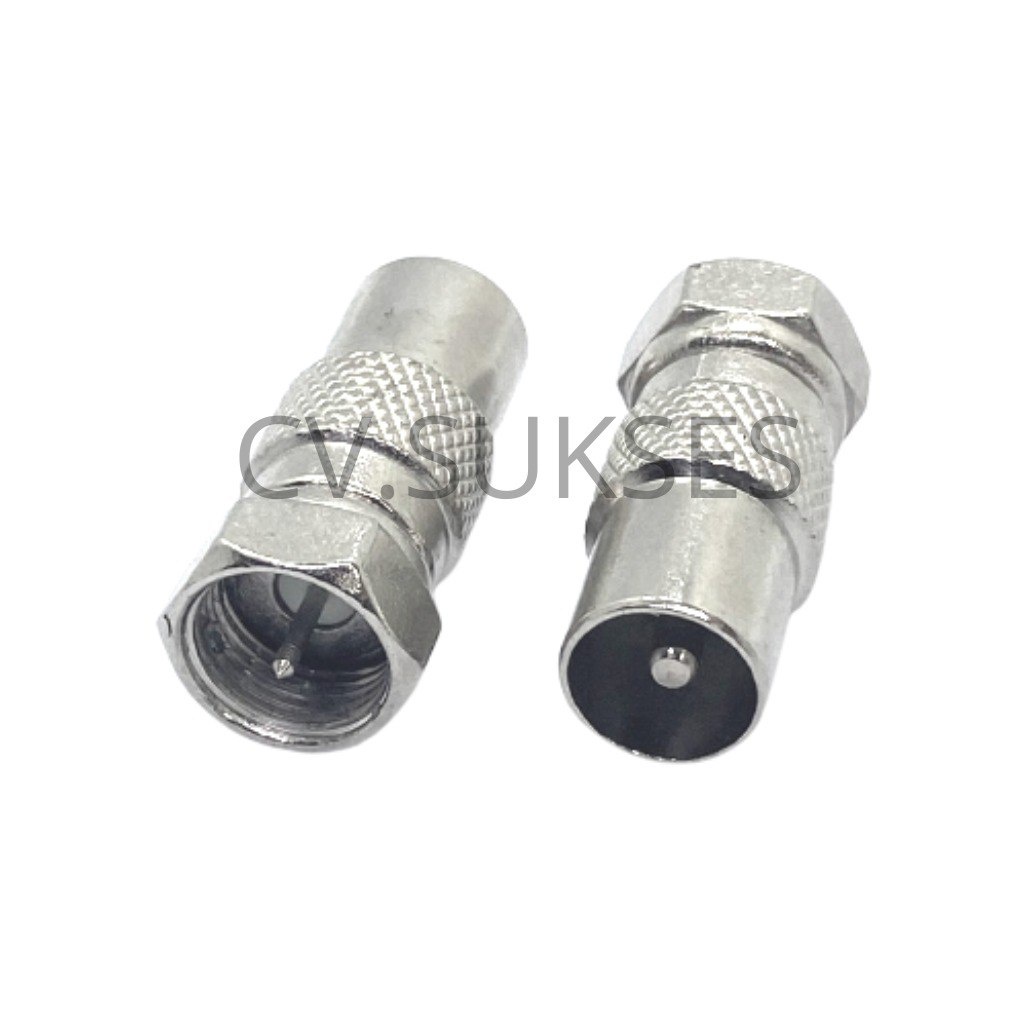 CONNECTOR F MALE TO PAL MALE/JACK PAL COWOK BESI