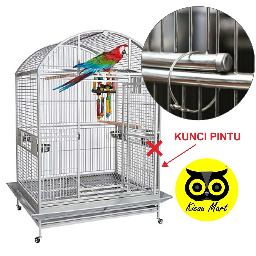 TANTIN KUNCI BESI GEMBOK PENGAMAN PINTU SANGKAR KANDANG BURUNG PARROT ANJING KUCING KELINCI GELANG