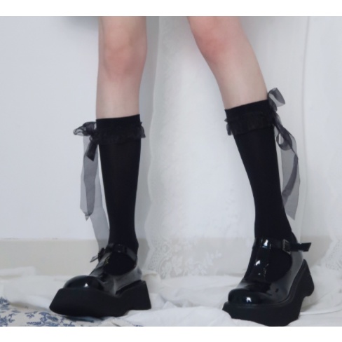 ST-17 Kaos Kaki STOKING TRANSPARAN PITA Lucu Cosplay Lolita Cute Sekolah