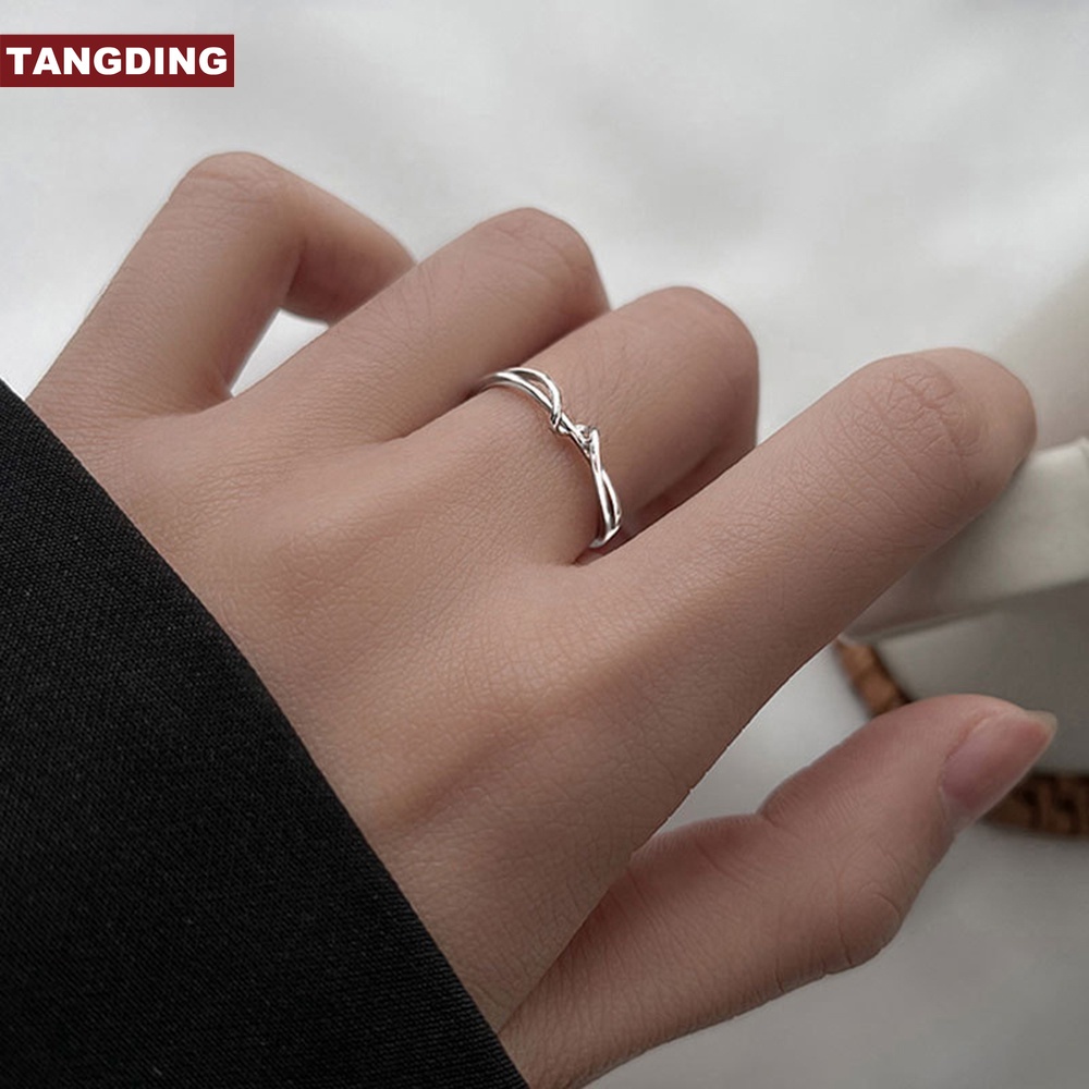 【COD Tangding】Simple Line Ring Female Geometry Finger Soft Ring Opening Index Ring Ins Tide Good Friends