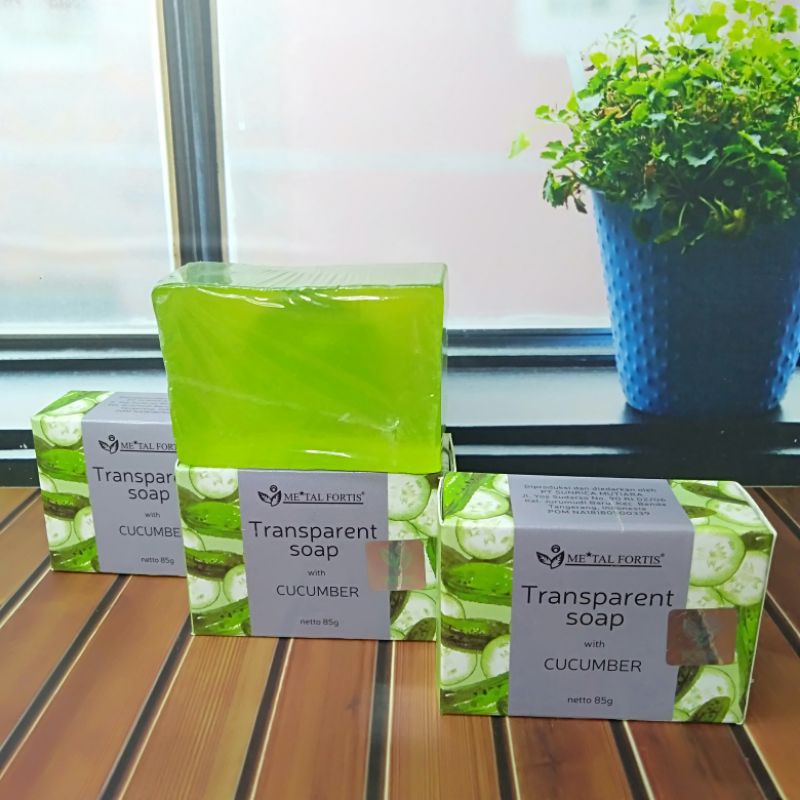 Transparant Soap Whit Cucumber // Sabun Timun