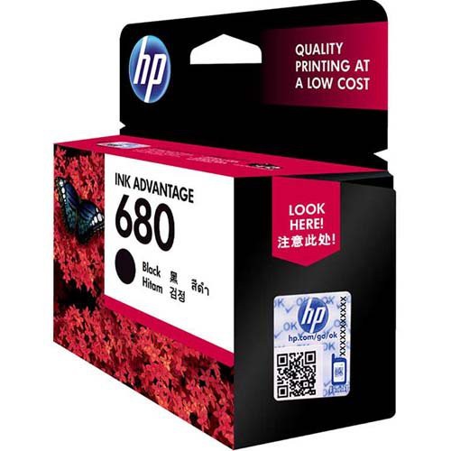 CARTRIDGE HP 680 BLACK / TINTA CATRIDGE HP680 HITAM ORIGINAL - RESMI