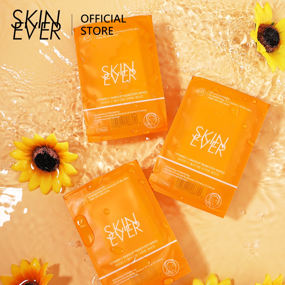 Jual SKIN EVER SK030Z Vitamin C Makeup Remover Wipes Tisu Penghapus