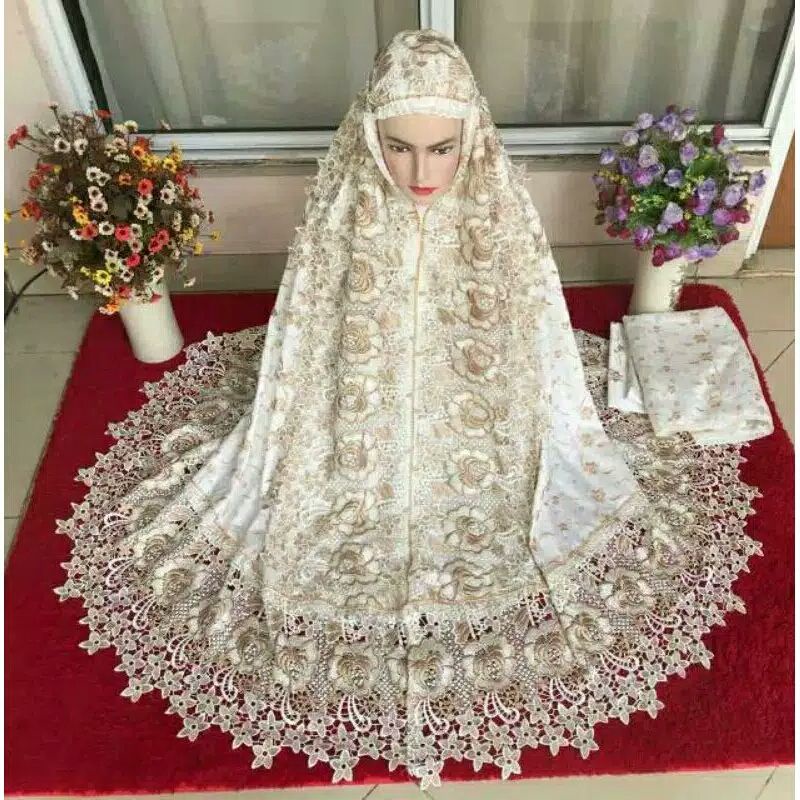 SUTRA PARIS PRADA HITAM/MUKENA TERBARU/MUKENA DEWASA/MUKENA MEWAH/MUKENA TERLARISCOD✅bayar di tempat