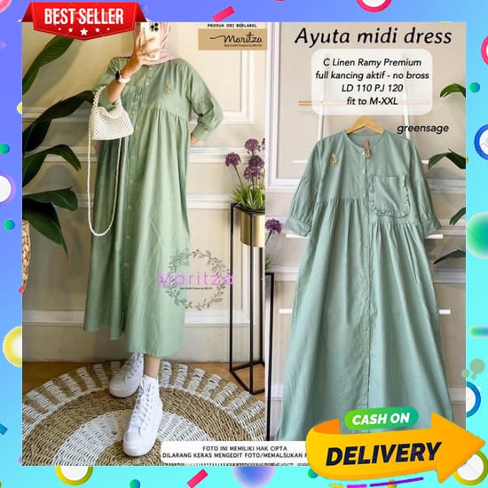 Gamis Remaja Modern Best Seller Tanggung Putih Viscose Vintage F9E6 Hits Branded Syari Terbaik Premi