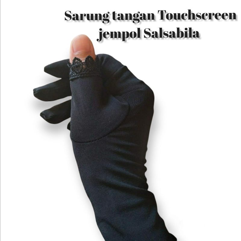 Handsock touchscreen Bolong jempol dan bolong jari | sarung tangan Touchscreen premium