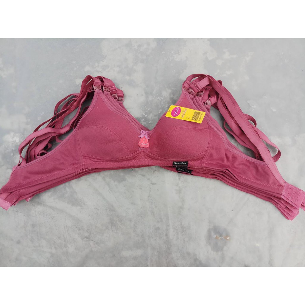 Bra Wanita / BH Sport Tanpa Kawat Katun /  Sportbra Adem dan Lembut