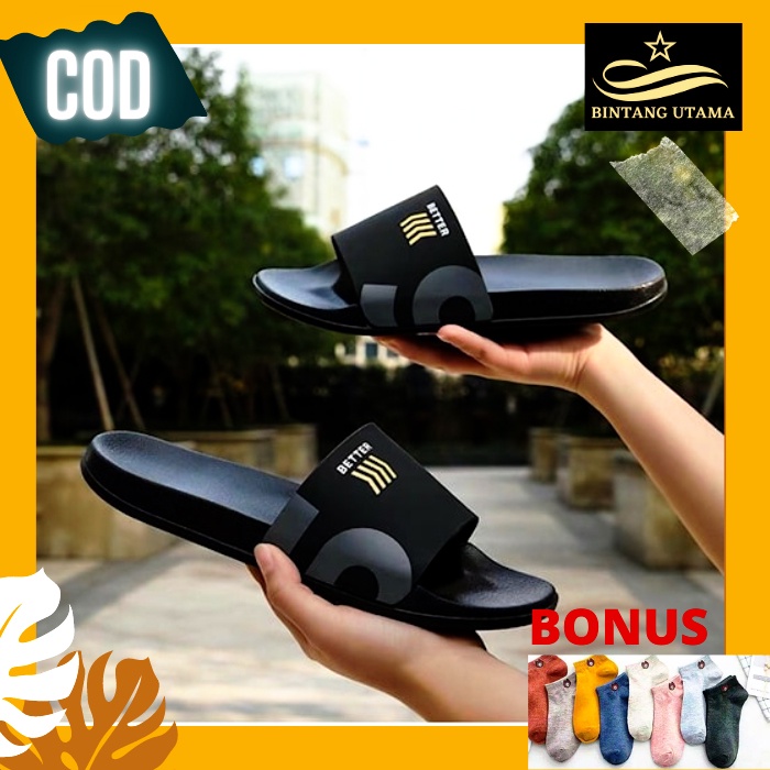 SANDAL PRIA SLIP ON BT37 SANDAL SANTAI KARET SLOP SELOP SLIDE JELLY JEPIT FLADEO EMORY SOFIYA MORYMO