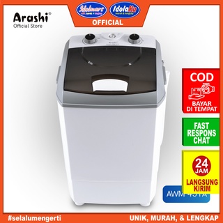 IDOLAKU Mesin Cuci Mini / Portable Arashi AWM 451A (Garansi Mesin 1 Tahun) ORIGINAL