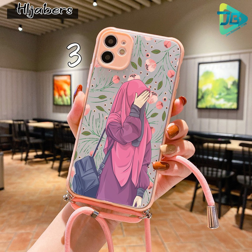 Softcase Slingcase Lanyard Choice HIJABERS Xiaomi Redmi 7 8 8a 9 9a 9c Note 7 8 9 Pro 10 Lite JB3145