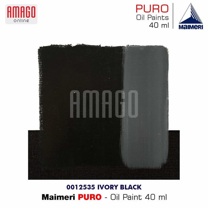 MAIMERI PURO - OIL PAINT - IVORY BLACK - 40ML - M0012535