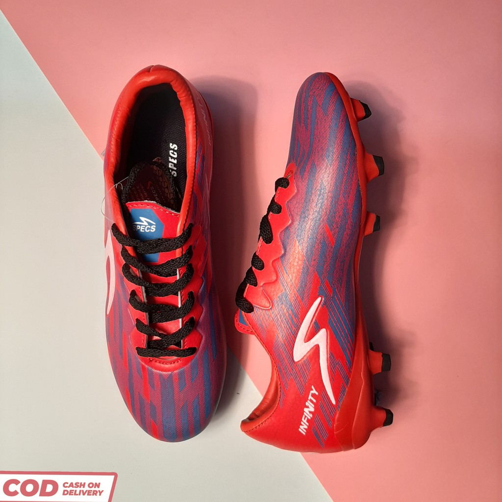 SEPATU BOLA PRIA MK RED BLUE BERKUALITAS DAN TERMURAH