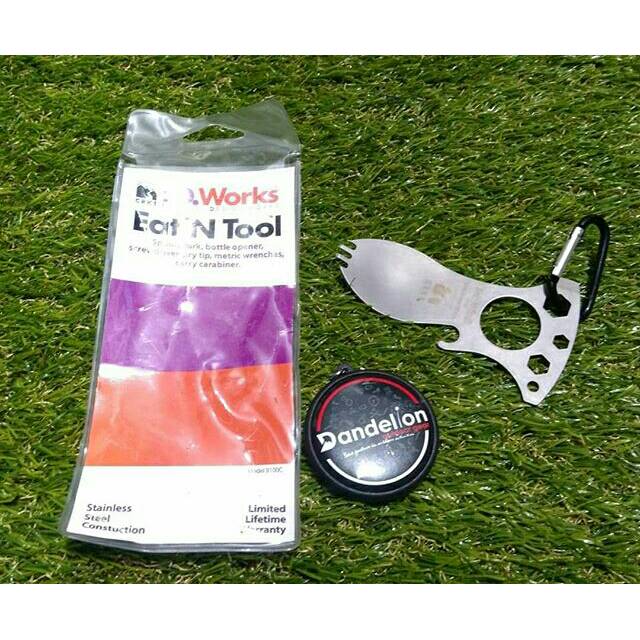 

EDC eat n tols multifungsi/Sendok set multifungsi + pembuka botol.